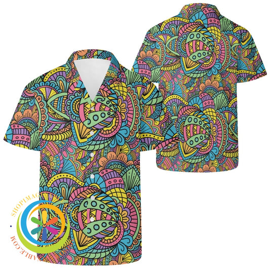 Doodle Away Hawaiian Casual Shirt 2Xs