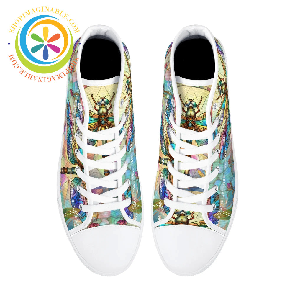 Dragonfly Ladies High Top Canvas Shoes