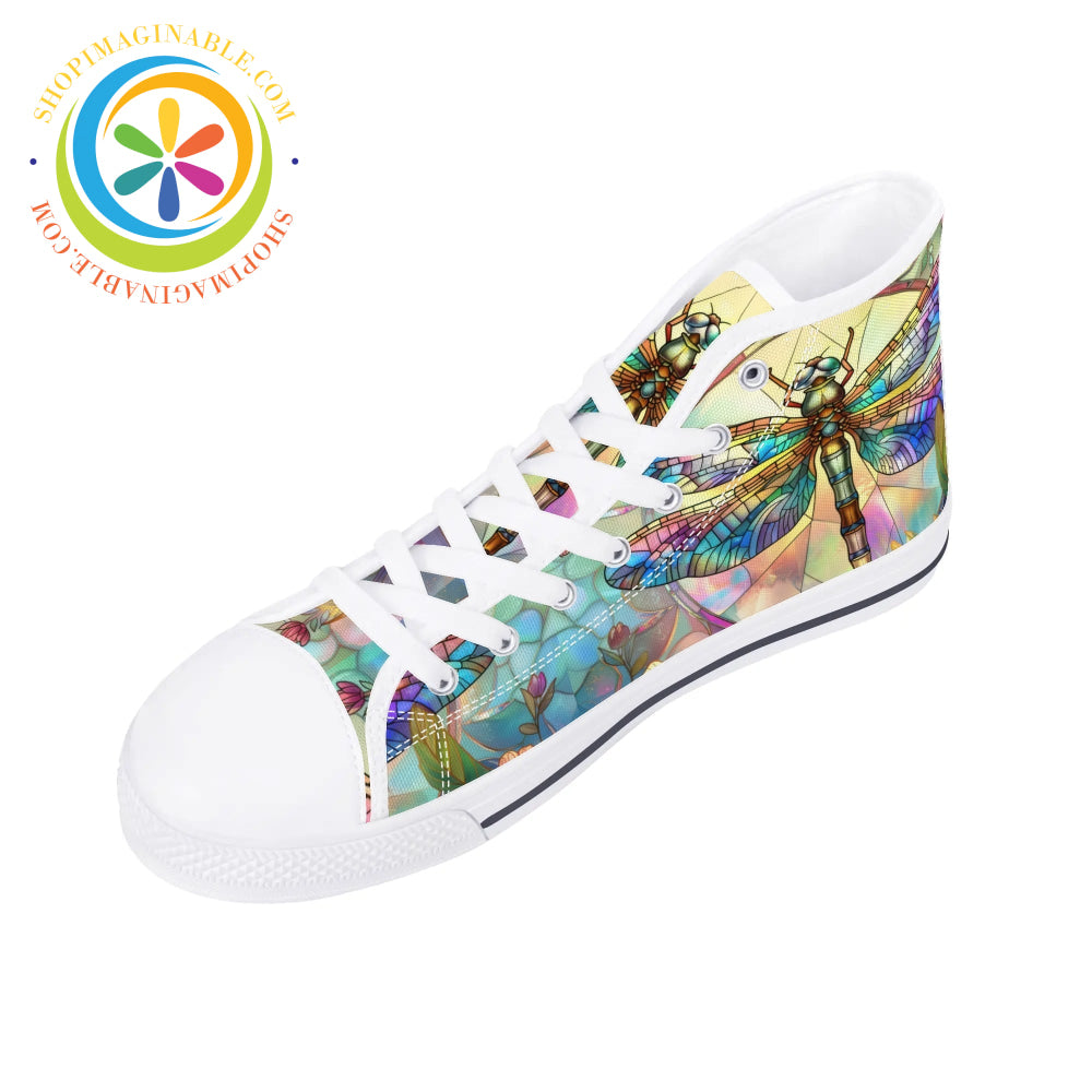 Dragonfly Ladies High Top Canvas Shoes