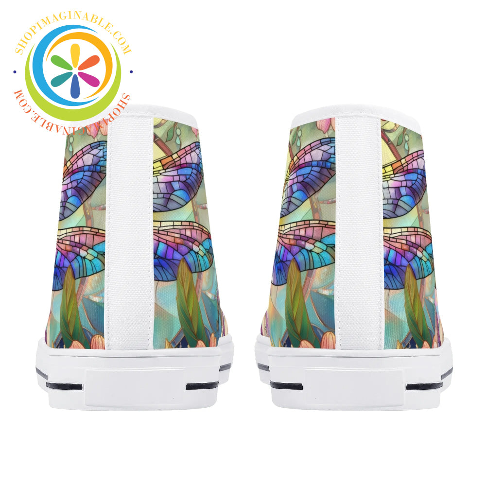 Dragonfly Ladies High Top Canvas Shoes