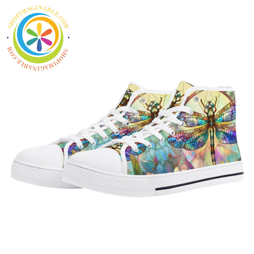 Dragonfly Ladies High Top Canvas Shoes