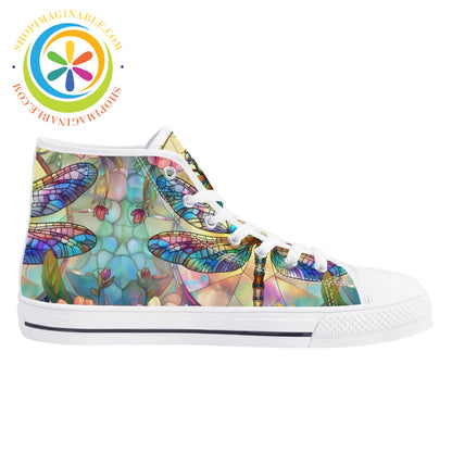 Dragonfly Ladies High Top Canvas Shoes