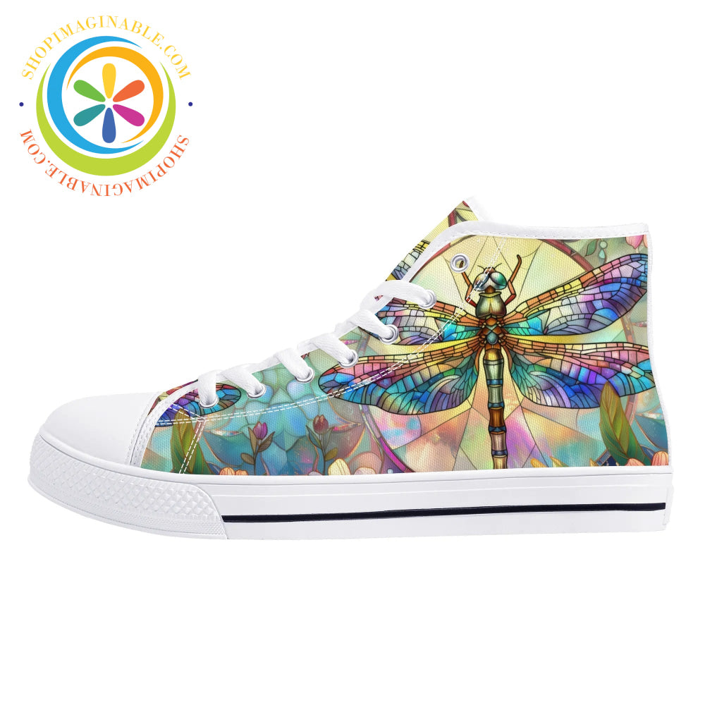 Dragonfly Ladies High Top Canvas Shoes