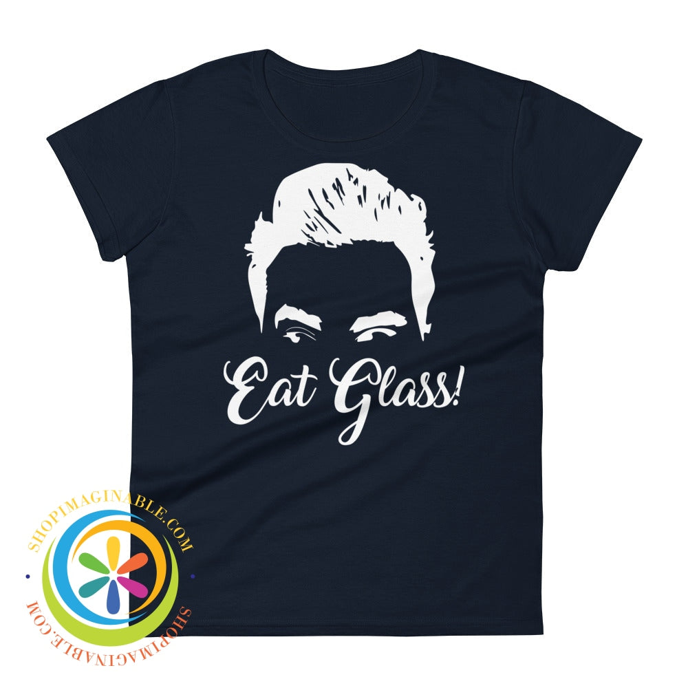 Eat Glass David Rose Ladies T-Shirt Navy / S T-Shirt