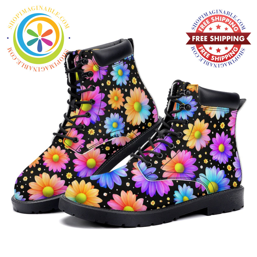 Electric Daisy - Leather Martin Boots white / 36