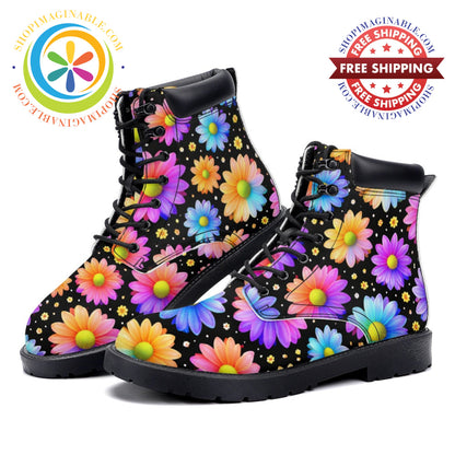 Electric Daisy - Leather Martin Boots white / 36
