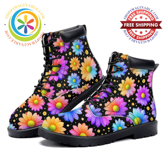 Electric Daisy - Leather Martin Boots white / 36