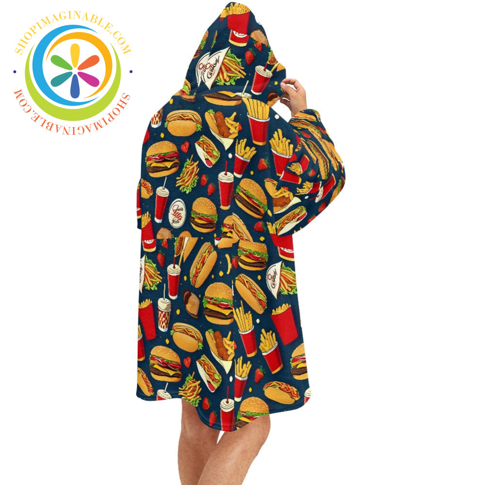 Fast Food Lovers - Blanket Hoodie white / ONESIZE