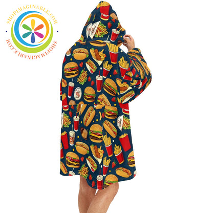 Fast Food Lovers - Blanket Hoodie white / ONESIZE