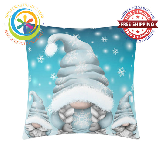 Festive Gnomes Christmas Pillow Cover