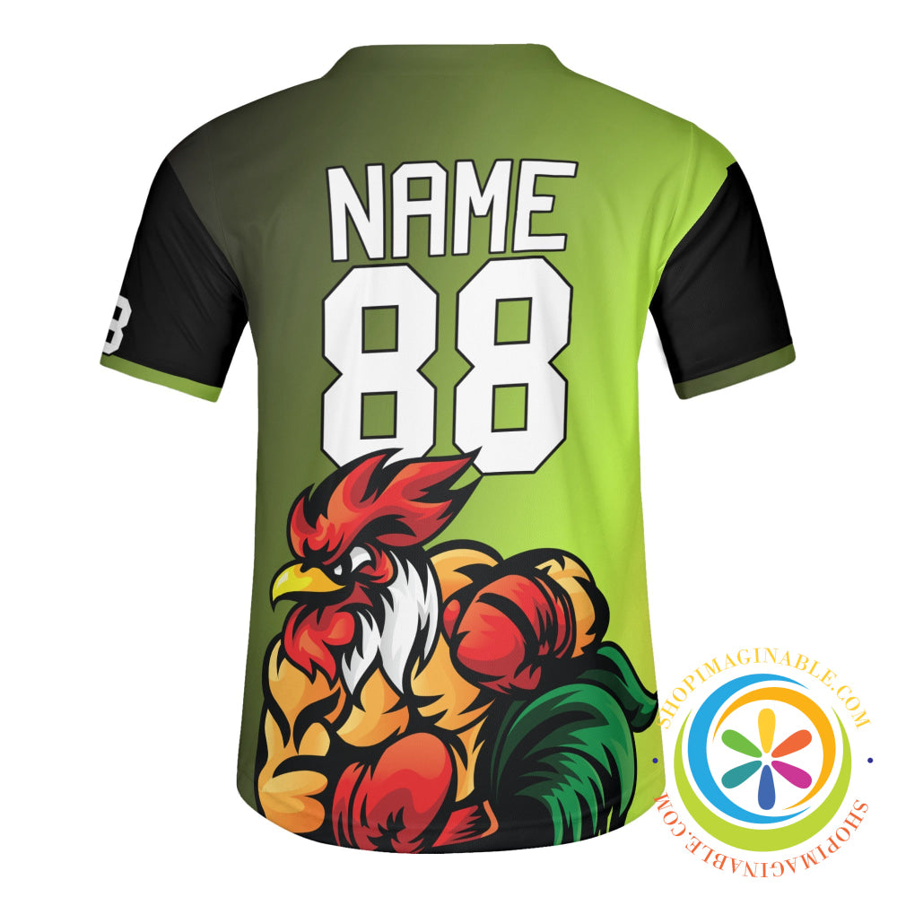 Fighting Rooster Unisex Baseball Jersey