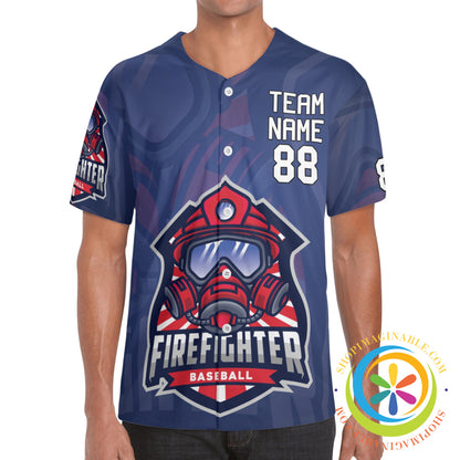 Fire Fighters Team Unisex Baseball Jersey