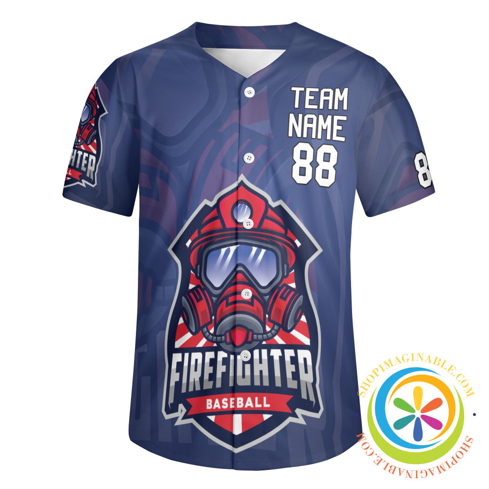 Fire Fighters Team Unisex Baseball Jersey