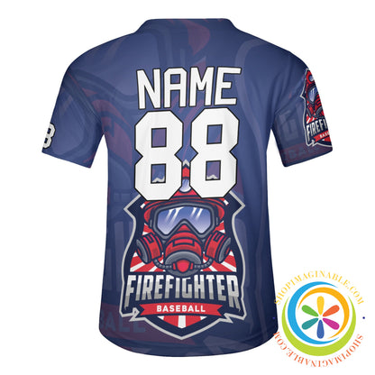 Fire Fighters Team Unisex Baseball Jersey