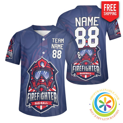 Fire Fighters Team Unisex Baseball Jersey S