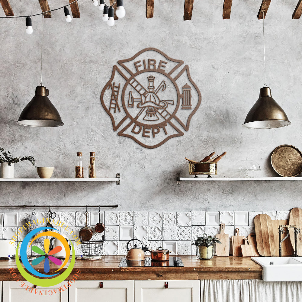 Firemen Maltese Cross - Metal Art Wall