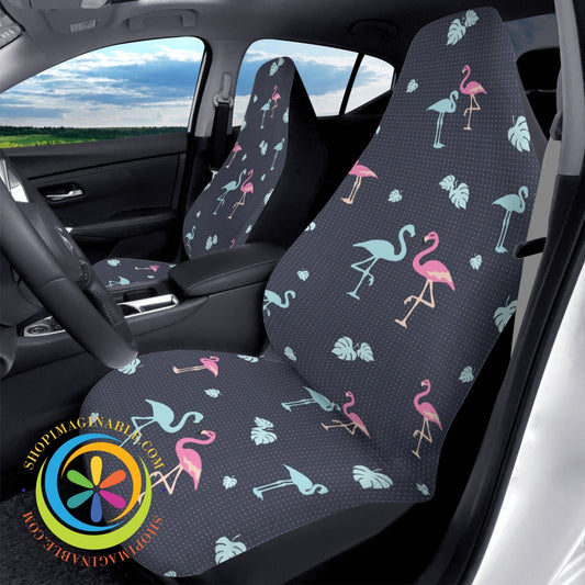 Flamingo Love Cloth Car Seat Covers Cover