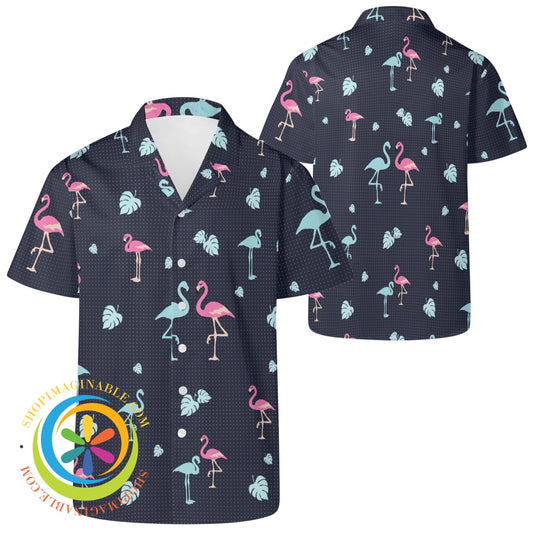 Flamingo Love Hawaiian Casual Shirt 2Xs Hawaiian