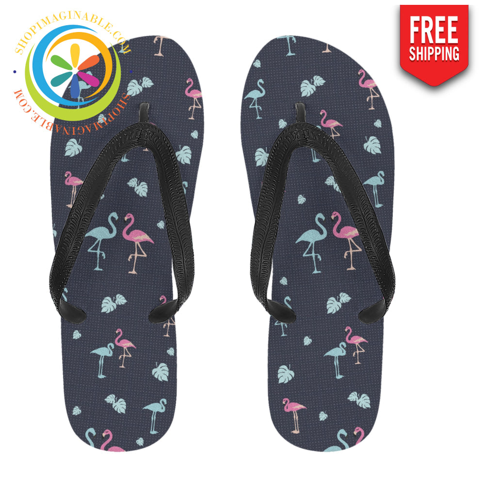 Flamingo Love - Mens & Ladies Flip-Flops Small (Us 5-6 /Eu 35-37) / Flip Flops