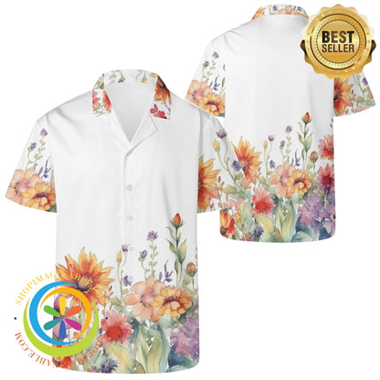 Floral Gardens Hawaiian Casual Shirt 2Xs