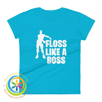 Floss Like A Boss Fortnite Ladies T-Shirt Caribbean Blue / S T-Shirt