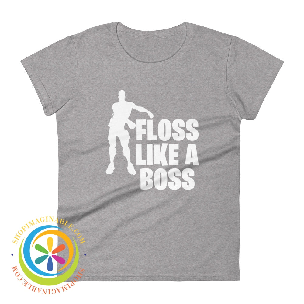 Floss Like A Boss Fortnite Ladies T-Shirt Heather Grey / S T-Shirt
