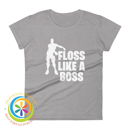 Floss Like A Boss Fortnite Ladies T-Shirt Heather Grey / S T-Shirt