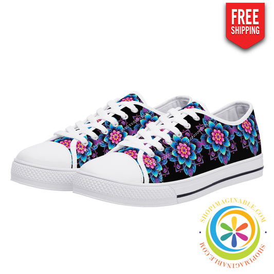 Flower Power Ladies Low Top Canvas Shoes Us12 (Eu44)