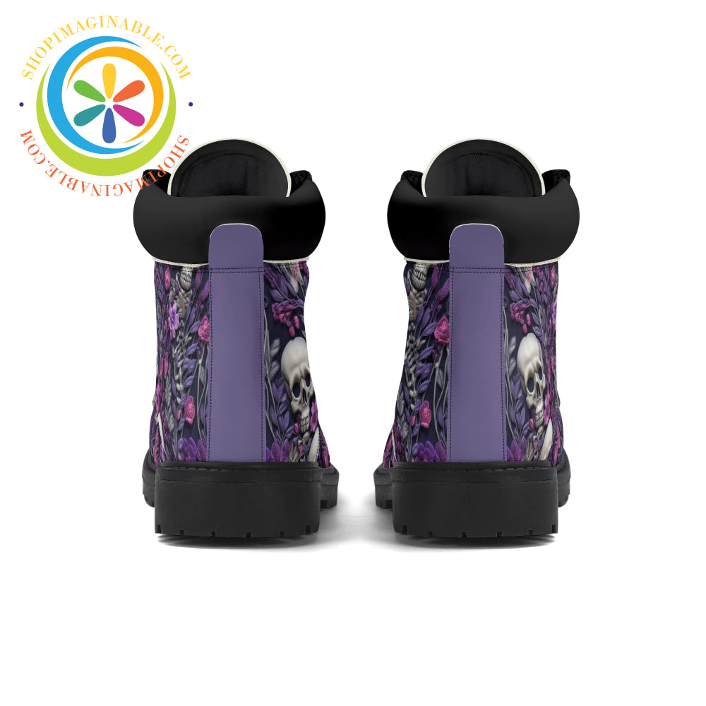 Flower Skull Bloom Ladies Boots