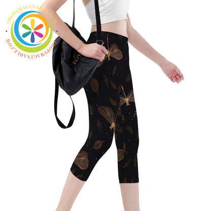 Fly Dragonfly Capris Leggings Yoga Pants