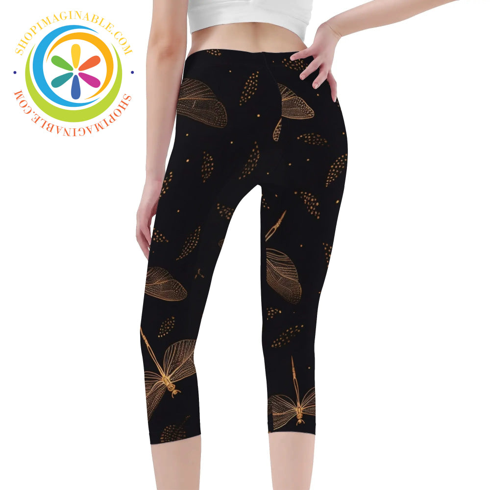 Fly Dragonfly Capris Leggings Yoga Pants