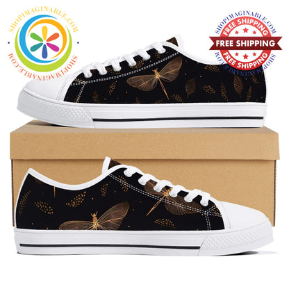 Fly Dragonfly Ladies Low Top Canvas Shoes White / Us12 (Eu44)