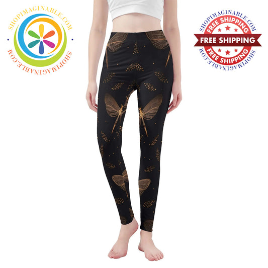 Fly Dragonfly Leggings Yoga Pants Xs