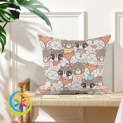 Forest Friends Pillow Cover
