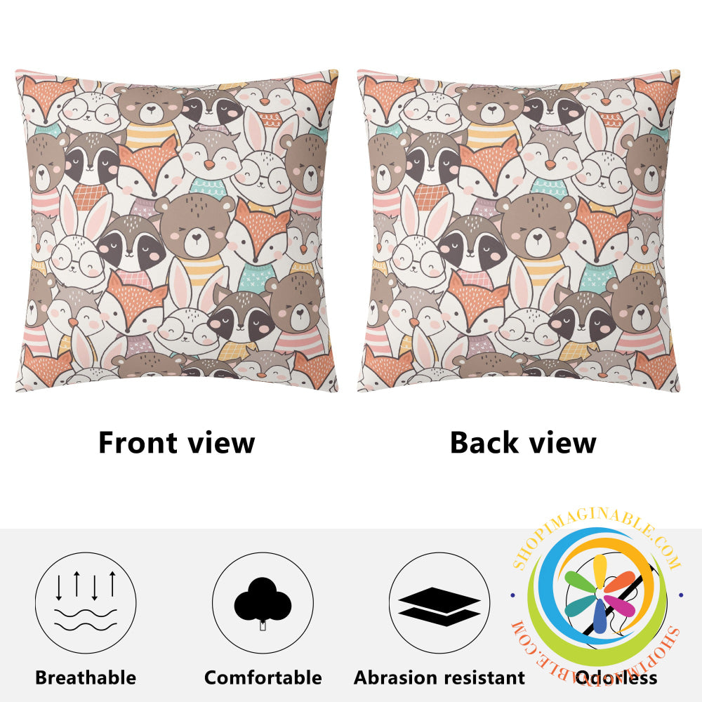 Forest Friends Pillow Cover