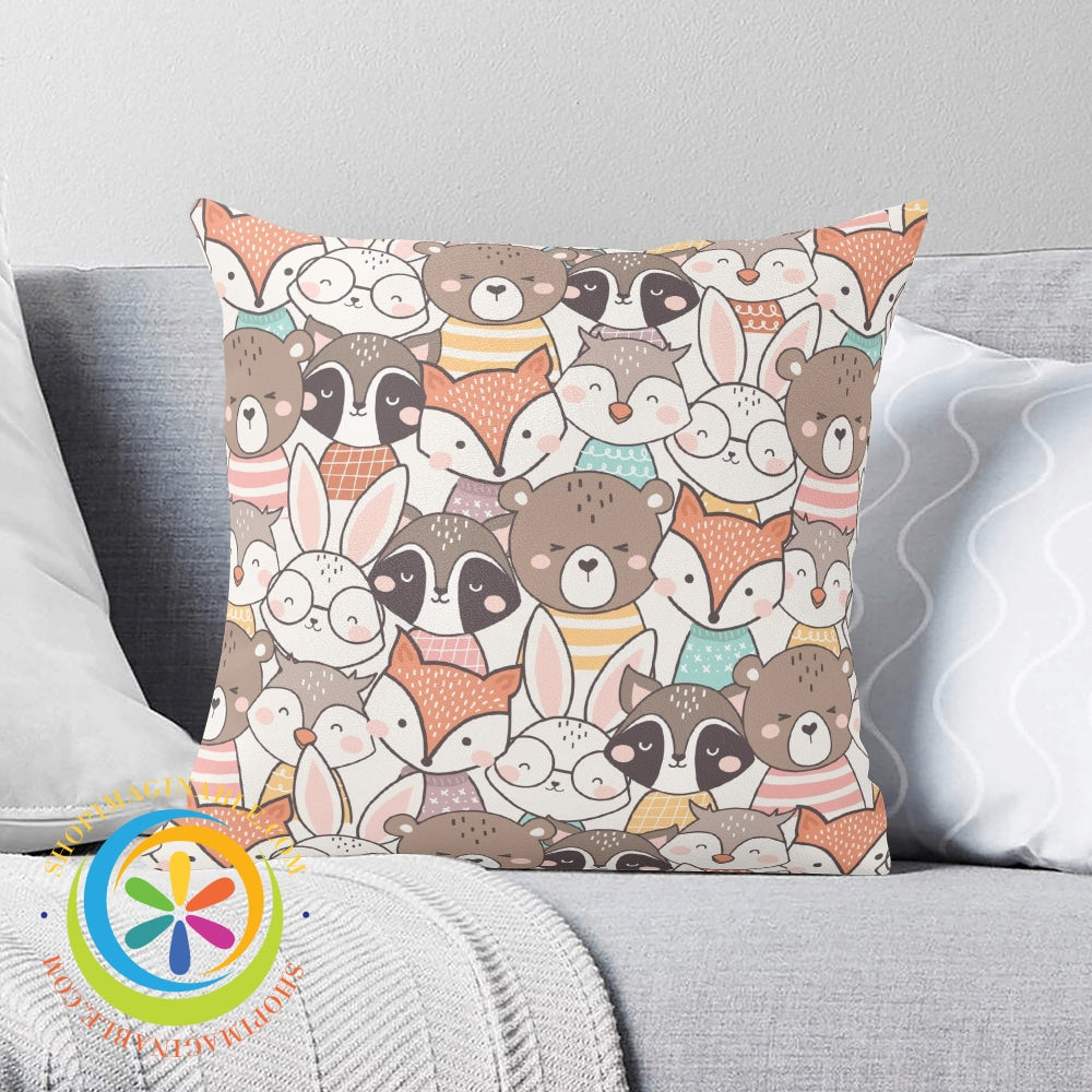 Forest Friends Pillow Cover