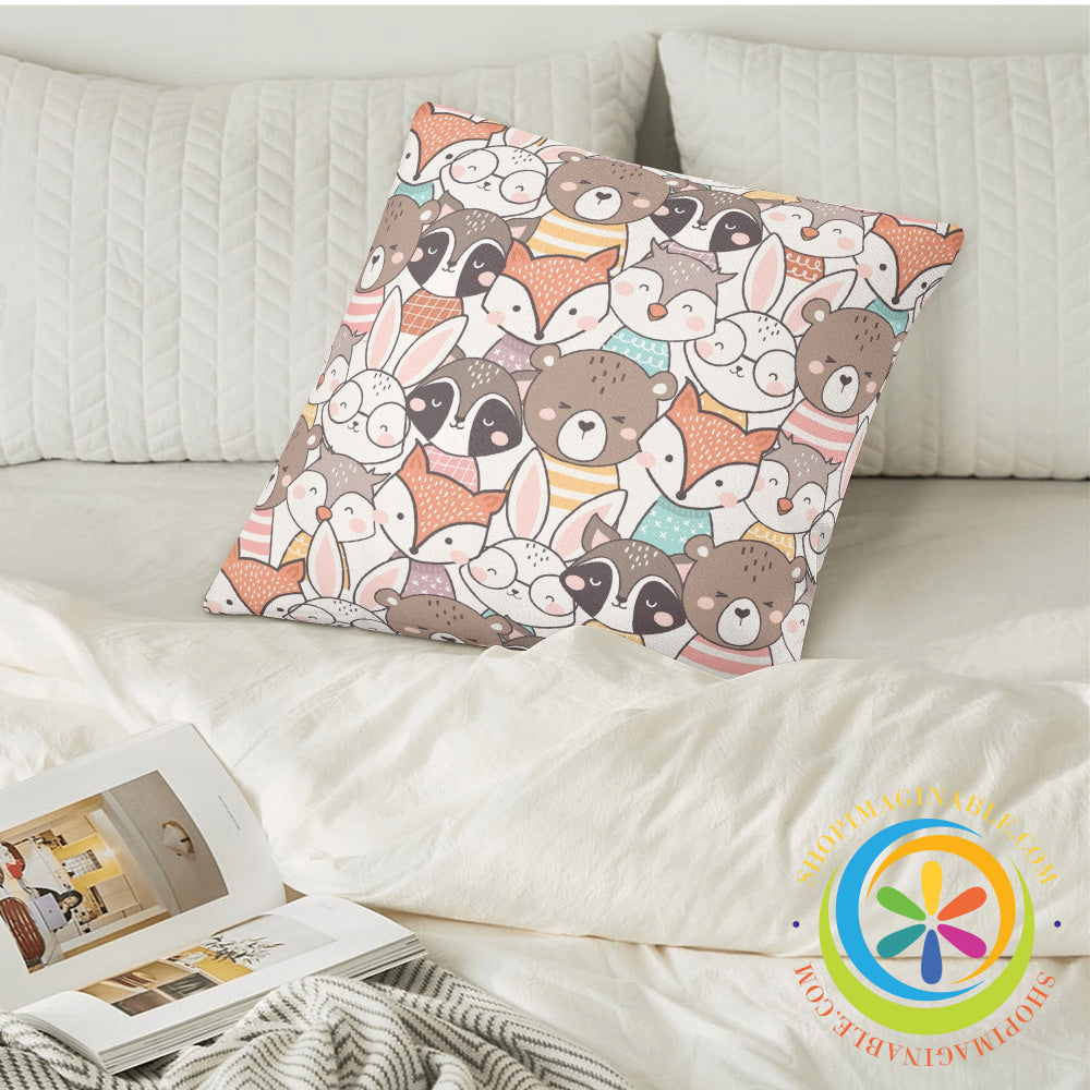 Forest Friends Pillow Cover