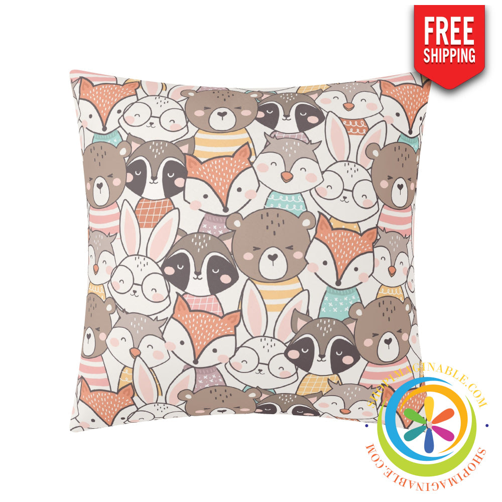 Forest Friends Pillow Cover