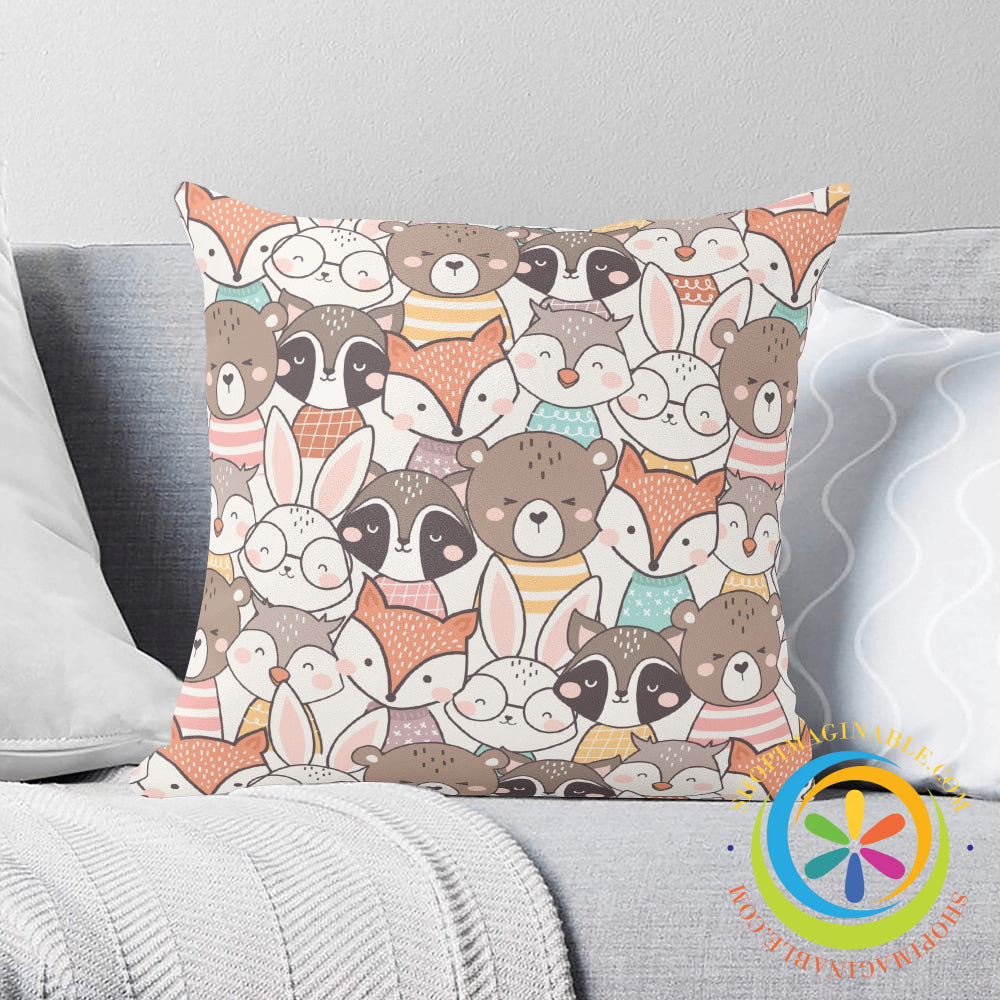 Forest Friends Pillow Cover