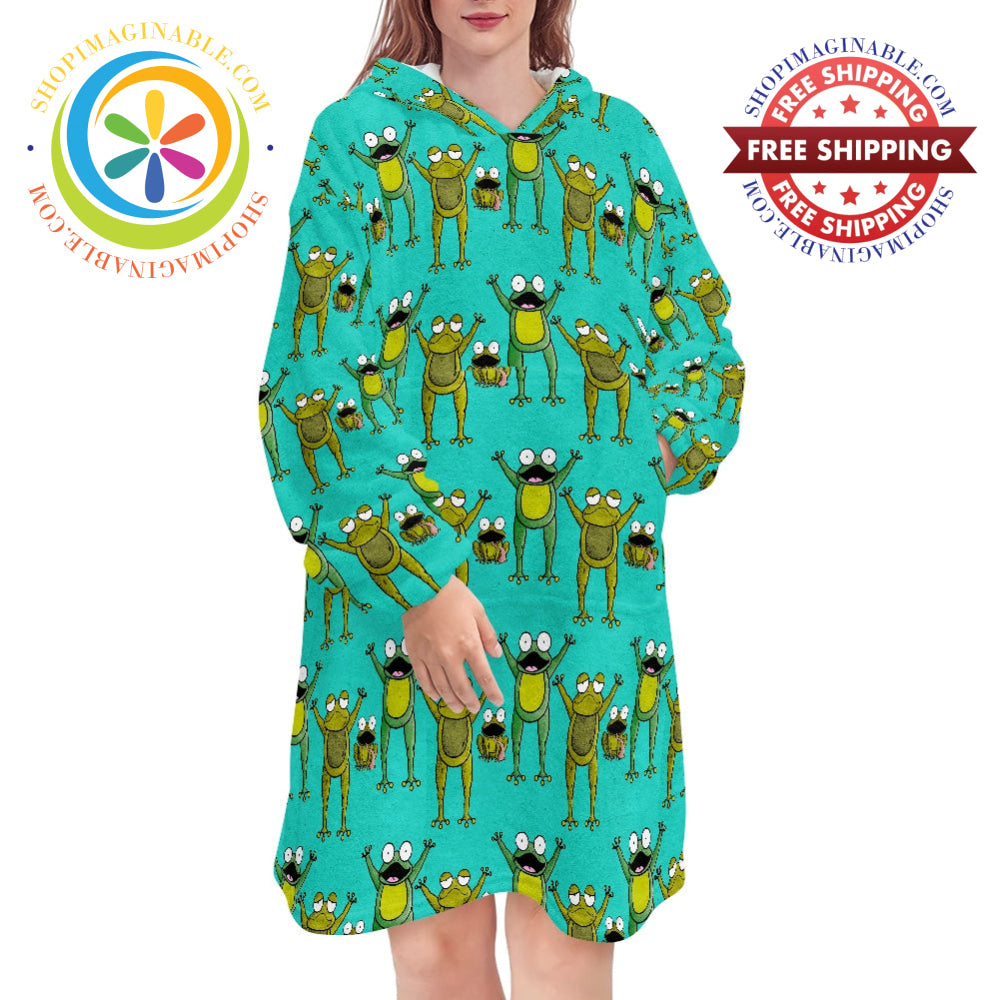 Frog Lovers - Blanket Hoodie white / ONESIZE
