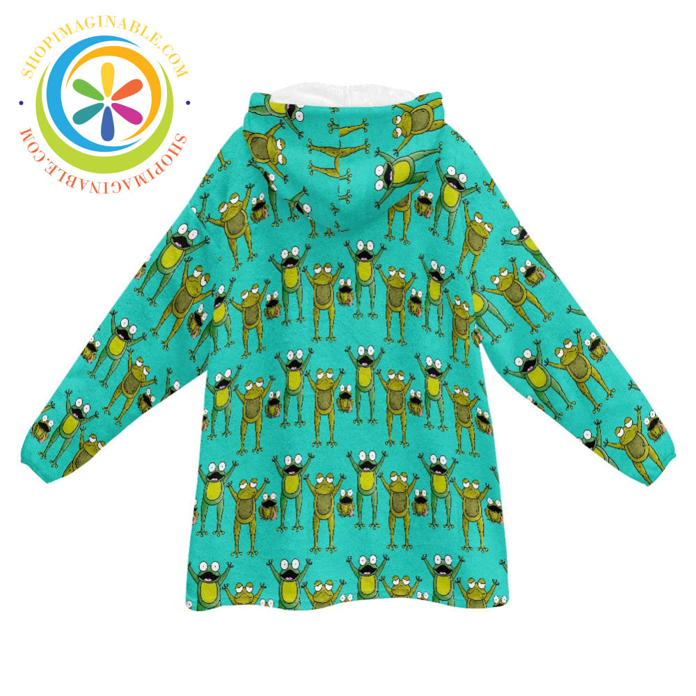 Frog Lovers - Blanket Hoodie white / ONESIZE