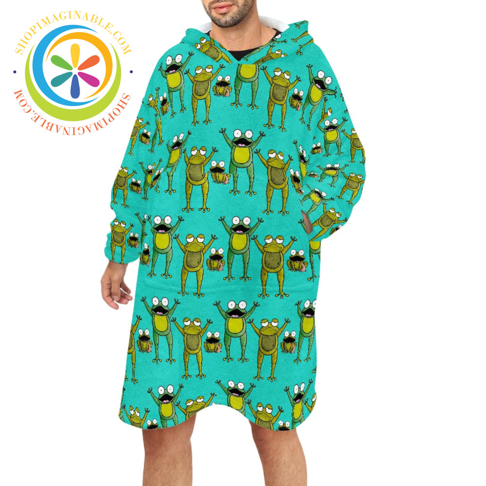 Frog Lovers - Blanket Hoodie white / ONESIZE