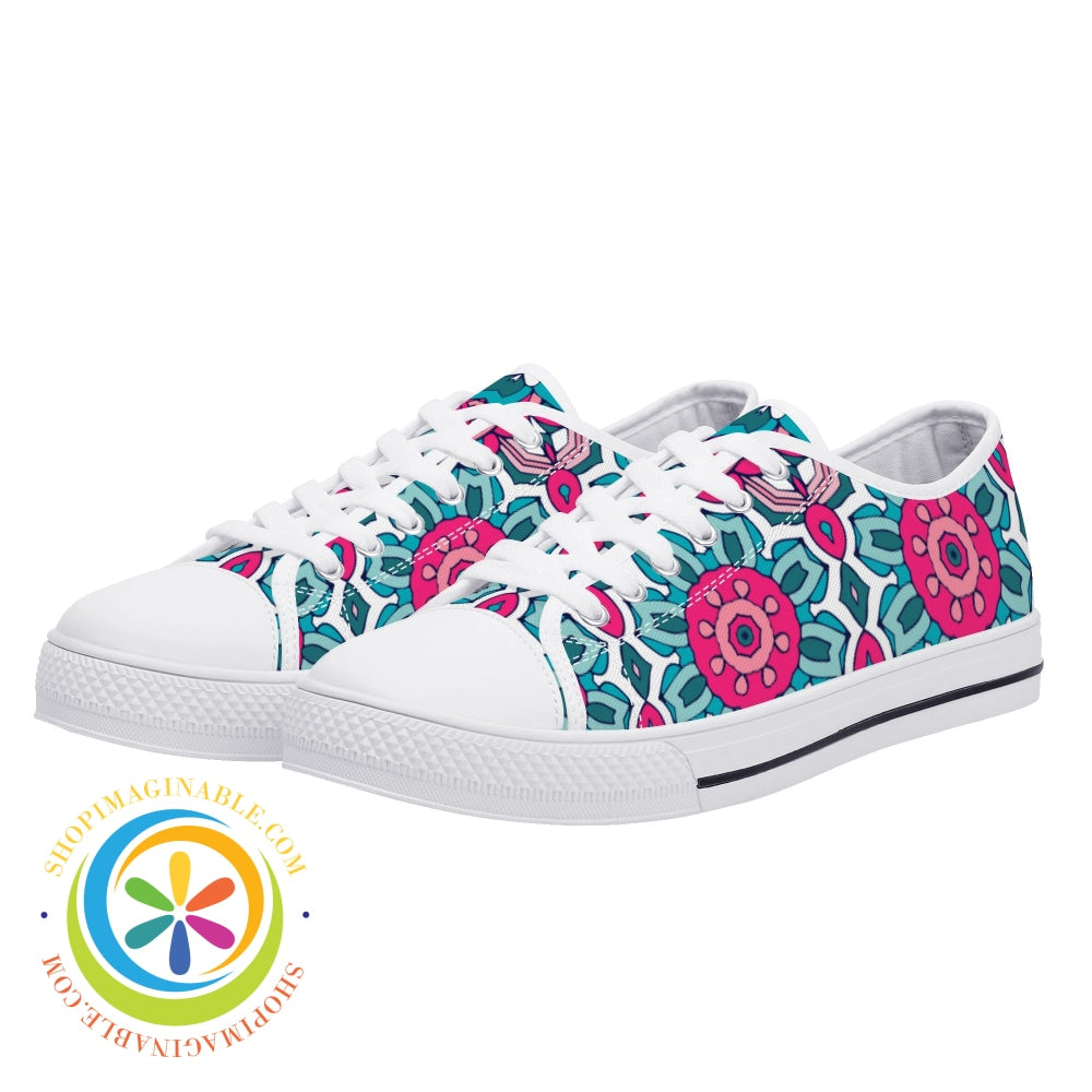 Fun Creative Abstract Ladies Low Top Canvas Shoes Us12 (Eu44)
