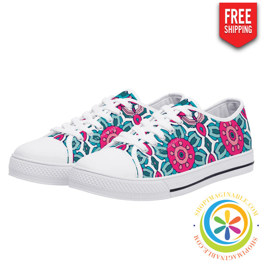 Fun Creative Abstract Ladies Low Top Canvas Shoes Us12 (Eu44)