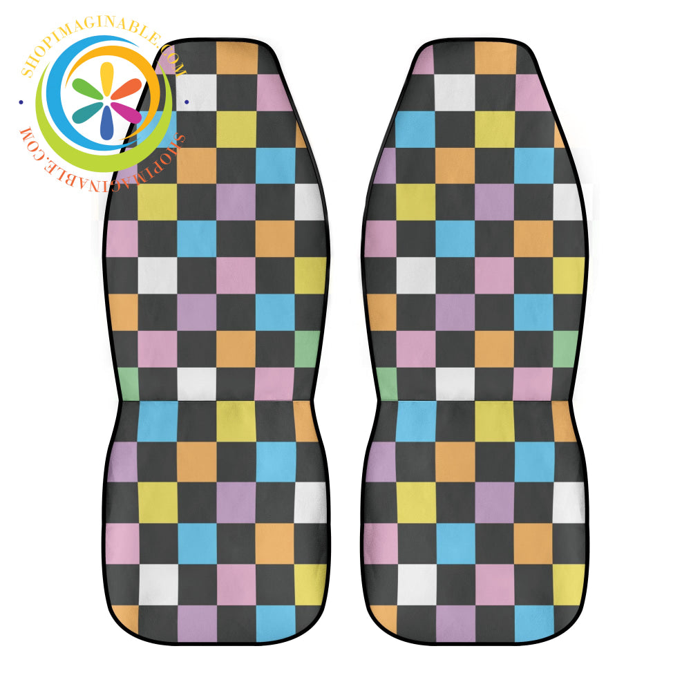 Funky Checkered Cloth Car Seat Covers