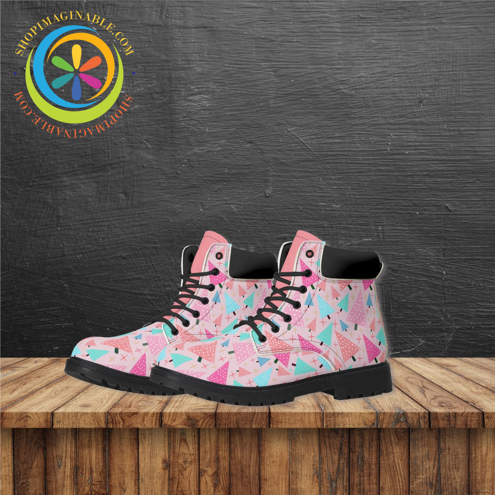 Funky Christmas Tree Womens Boots