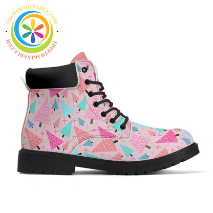 Funky Christmas Tree Womens Boots