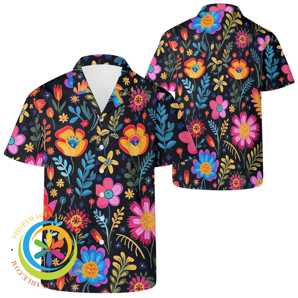 Funky Floral Hawaiian Casual Shirt 2Xs