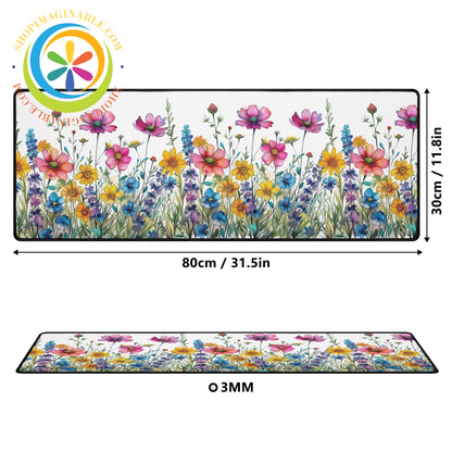 Garden Floral Large Gaming Mouse Pad