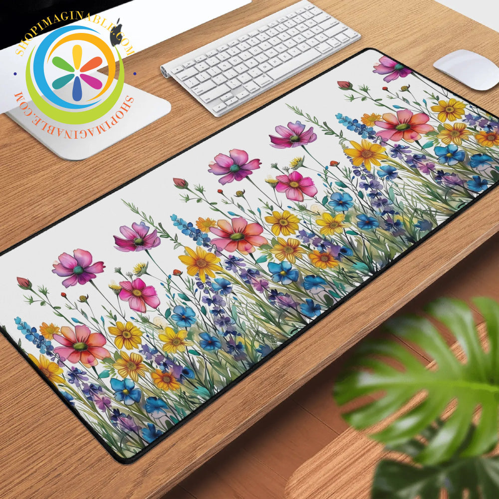 Garden Floral Large Gaming Mouse Pad